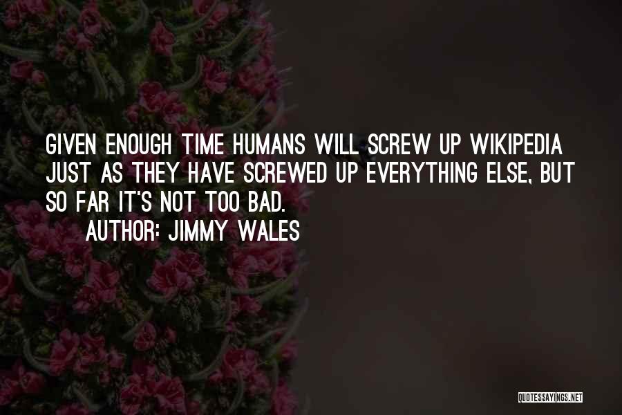 Screw Up Everything Quotes By Jimmy Wales