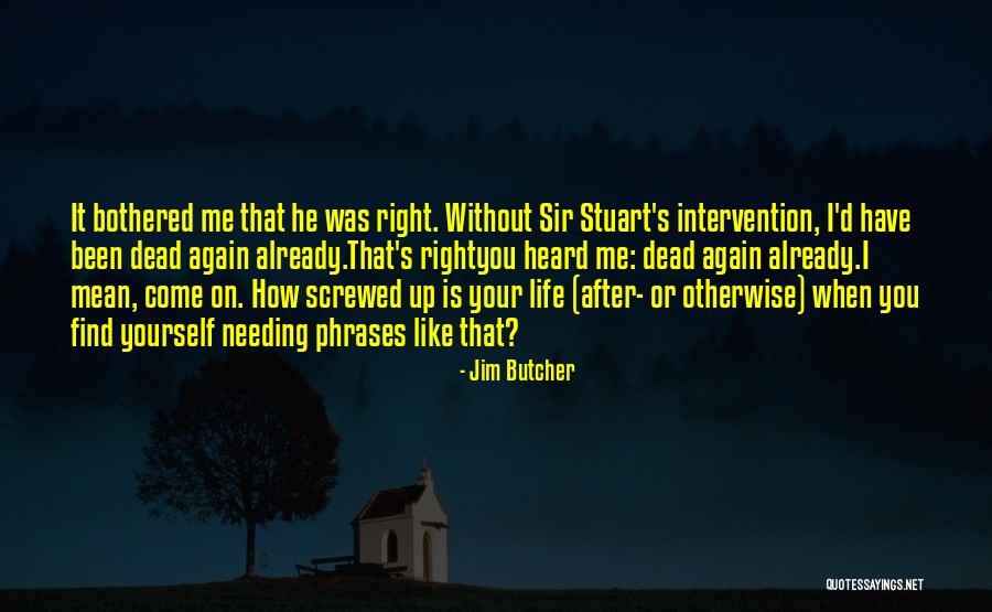 Screwed Up Life Quotes By Jim Butcher