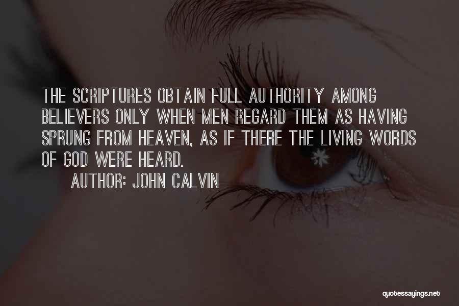 Scripture Quotes By John Calvin