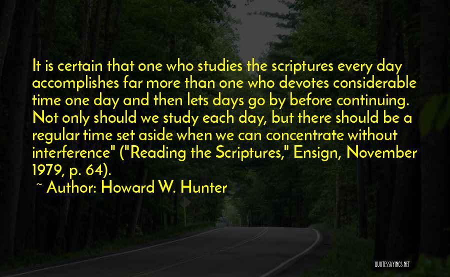 Scripture Study Quotes By Howard W. Hunter