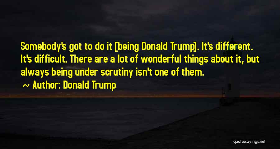 Scrutiny Quotes By Donald Trump