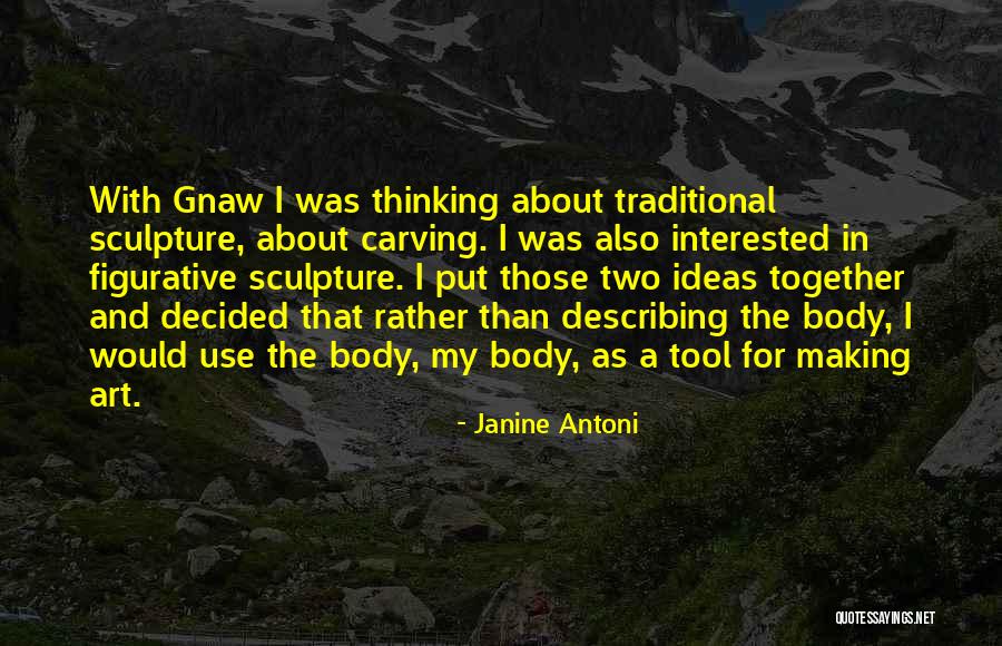 Sculpture Art Quotes By Janine Antoni Sculpture Art Quotes By Janine Antoni