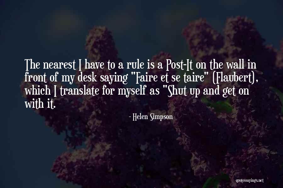 Se Taire Quotes By Helen Simpson Se Taire Quotes By Helen Simpson