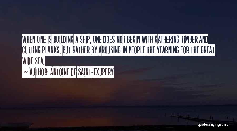 Sea And Quotes By Antoine De Saint-Exupery