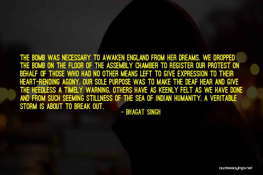 Sea Dream Quotes By Bhagat Singh