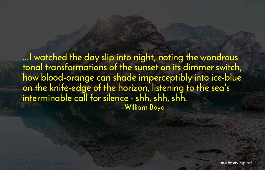 Sea Sunset Quotes By William Boyd