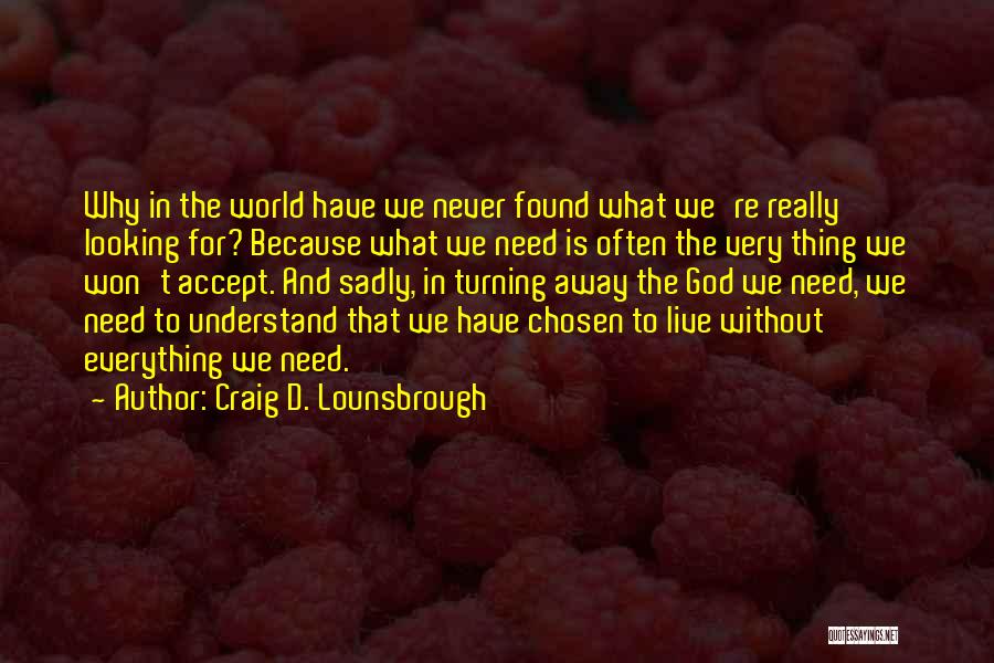 Searching For The Meaning Of Life Quotes By Craig D. Lounsbrough