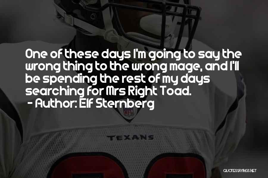 Searching For The Right One Quotes By Elf Sternberg