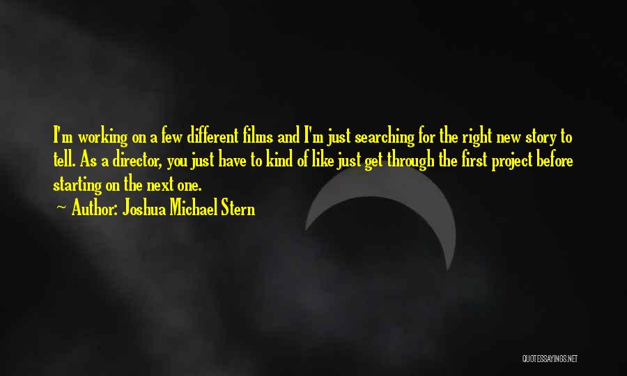 Searching For The Right One Quotes By Joshua Michael Stern