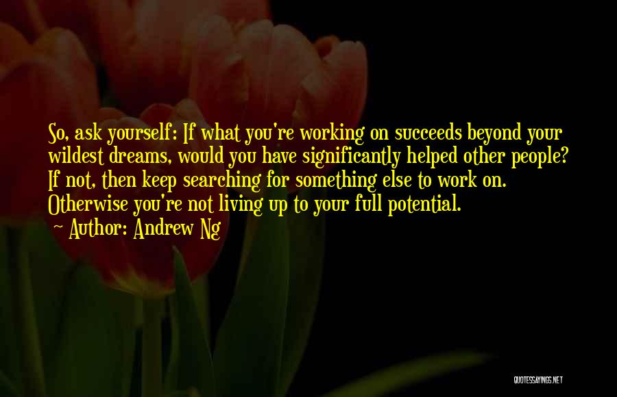 Searching For Yourself Quotes By Andrew Ng