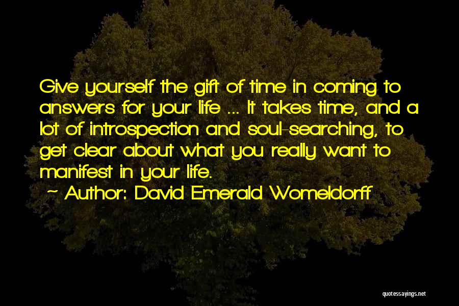 Searching For Yourself Quotes By David Emerald Womeldorff