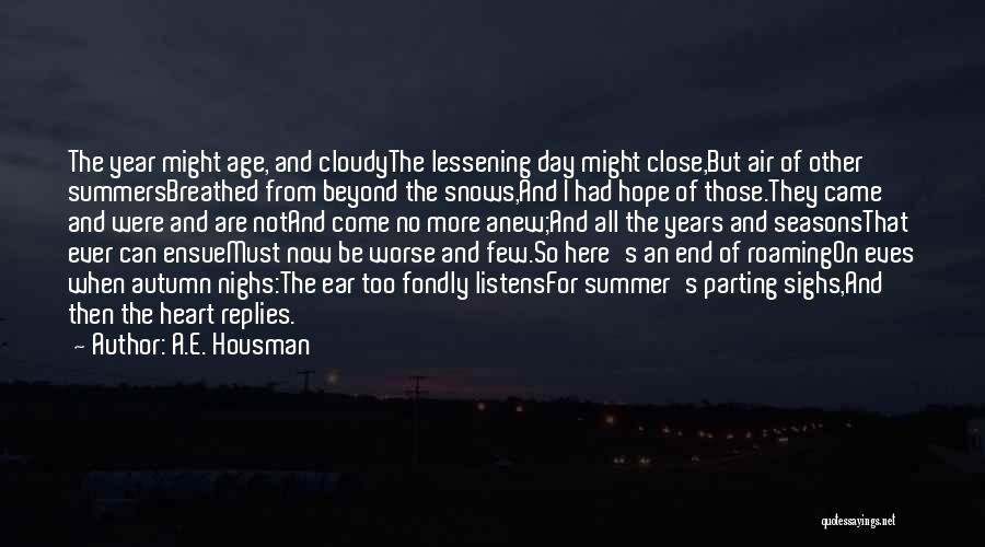 Seasons Of The Year Quotes By A.E. Housman