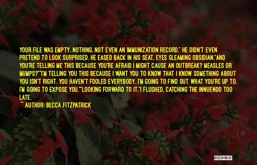 Seat And Back Quotes By Becca Fitzpatrick