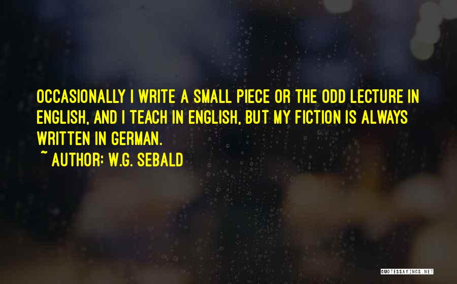 Sebald Quotes By W.G. Sebald