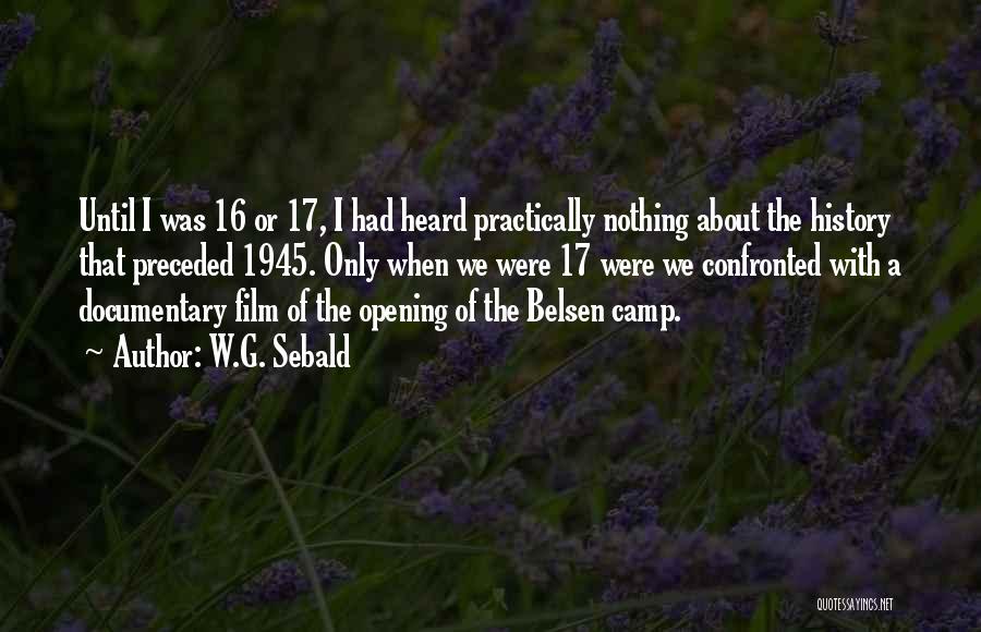 Sebald Quotes By W.G. Sebald