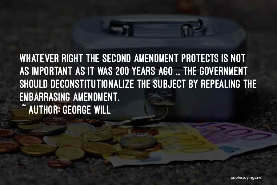 Second Amendment Quotes By George Will