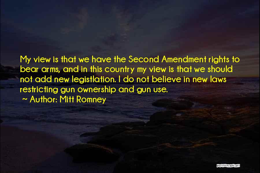 Second Amendment Quotes By Mitt Romney