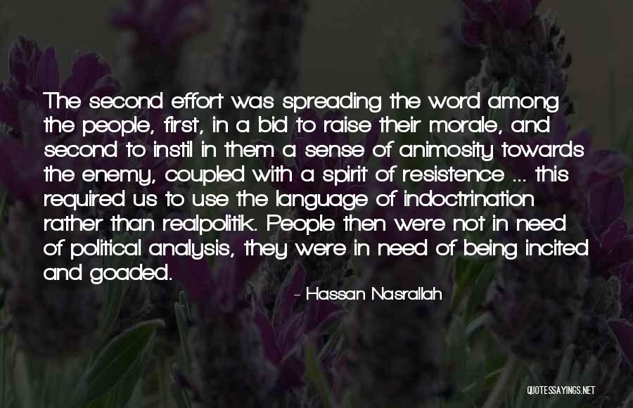 Second Language Quotes By Hassan Nasrallah