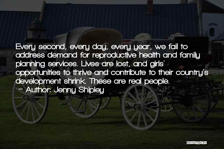 Second Opportunities Quotes By Jenny Shipley