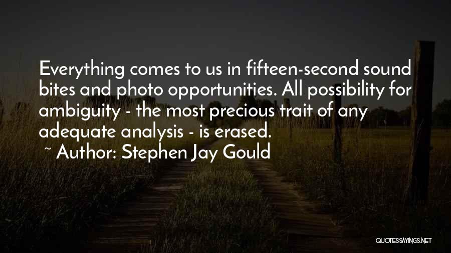 Second Opportunities Quotes By Stephen Jay Gould