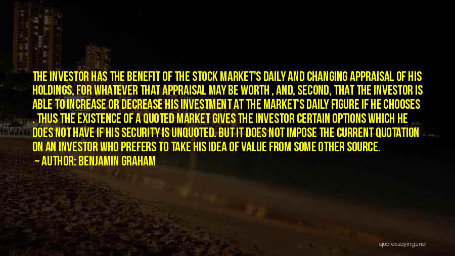 Second Options Quotes By Benjamin Graham