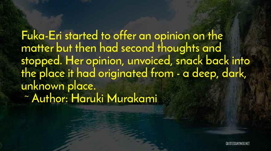 Second Place Quotes By Haruki Murakami