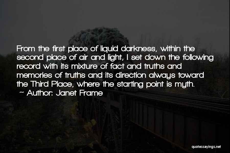 Second Place Quotes By Janet Frame