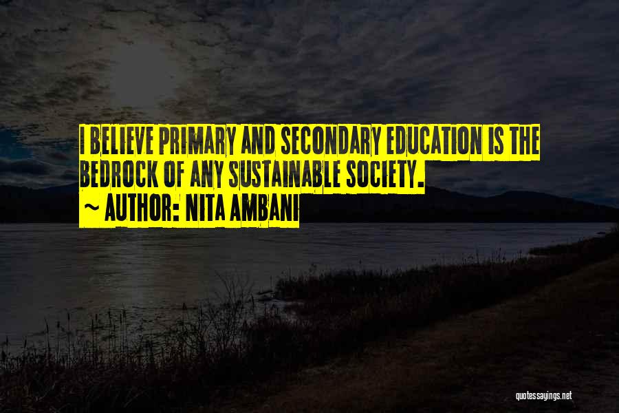 Secondary Education Quotes By Nita Ambani