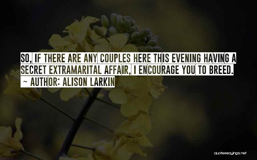 Secret Affairs Quotes By Alison Larkin