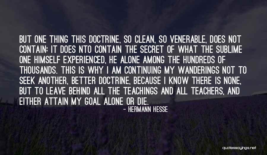 Secret Doctrine Quotes By Hermann Hesse