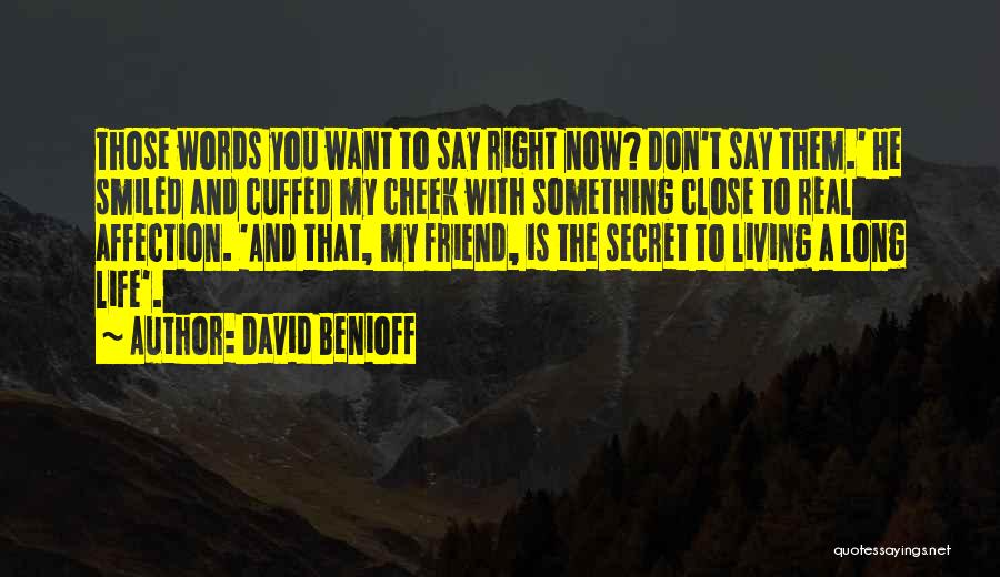 Secret Friend Quotes By David Benioff