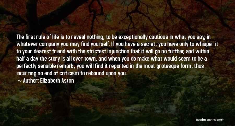 Secret Friend Quotes By Elizabeth Aston