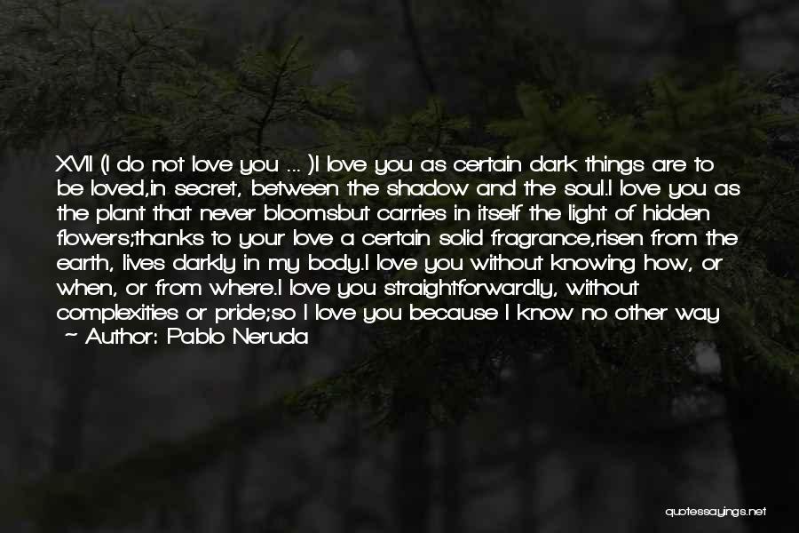 Secret I Love You Quotes By Pablo Neruda