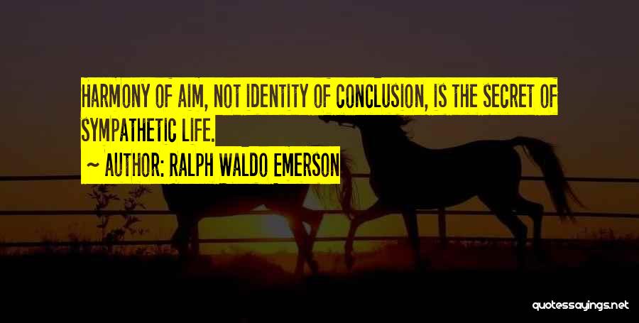 Secret Identity Quotes By Ralph Waldo Emerson