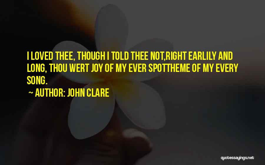 Secret Love Quotes By John Clare
