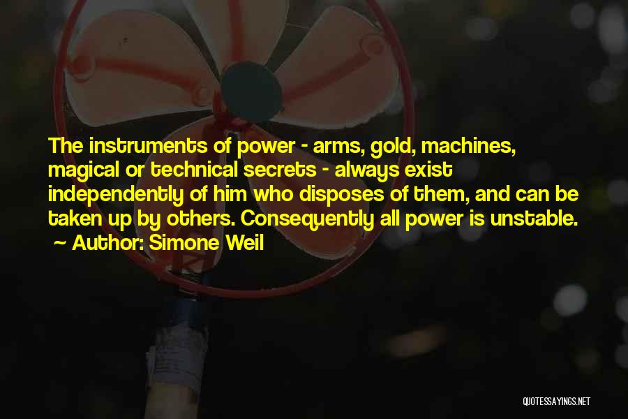 Secret Of Power Quotes By Simone Weil