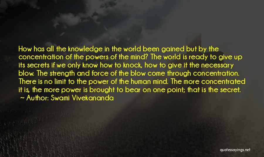 Secret Of Power Quotes By Swami Vivekananda