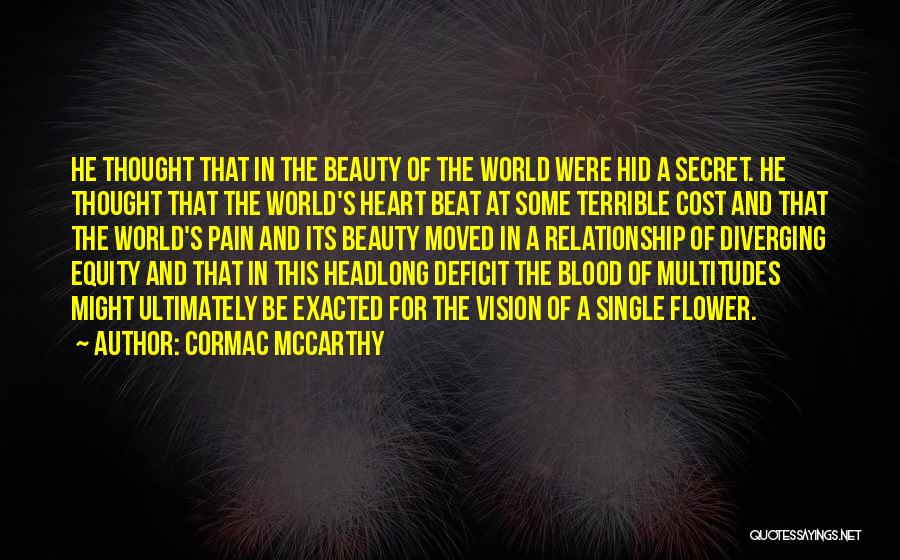 Secret Of Relationship Quotes By Cormac McCarthy