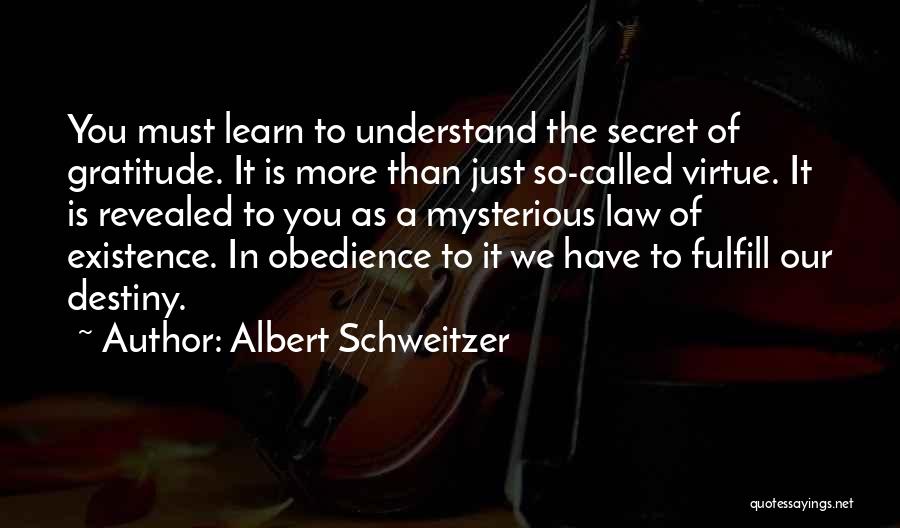 Secret Revealed Quotes By Albert Schweitzer