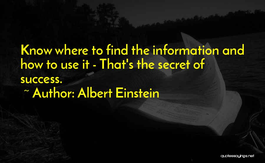 Secret To Success Quotes By Albert Einstein