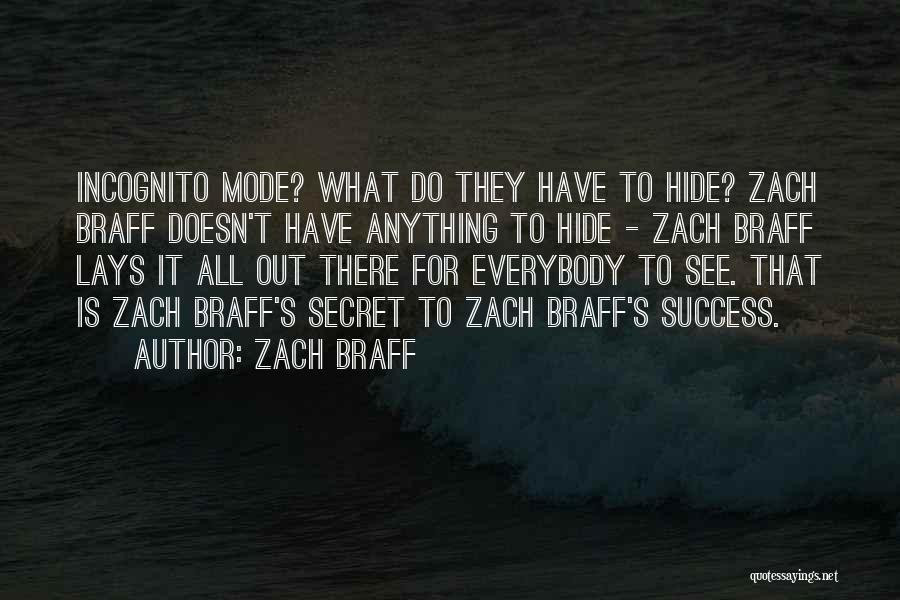 Secret To Success Quotes By Zach Braff