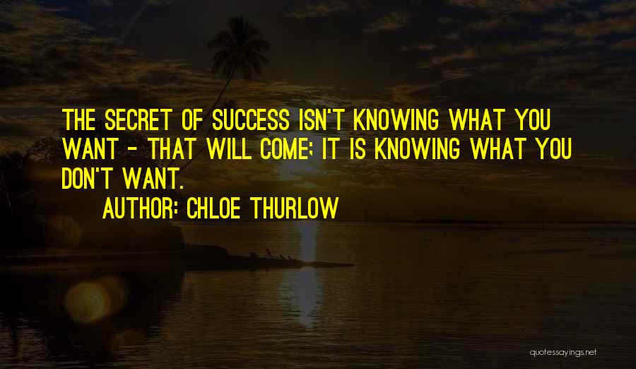 Secrets Of Success Quotes By Chloe Thurlow