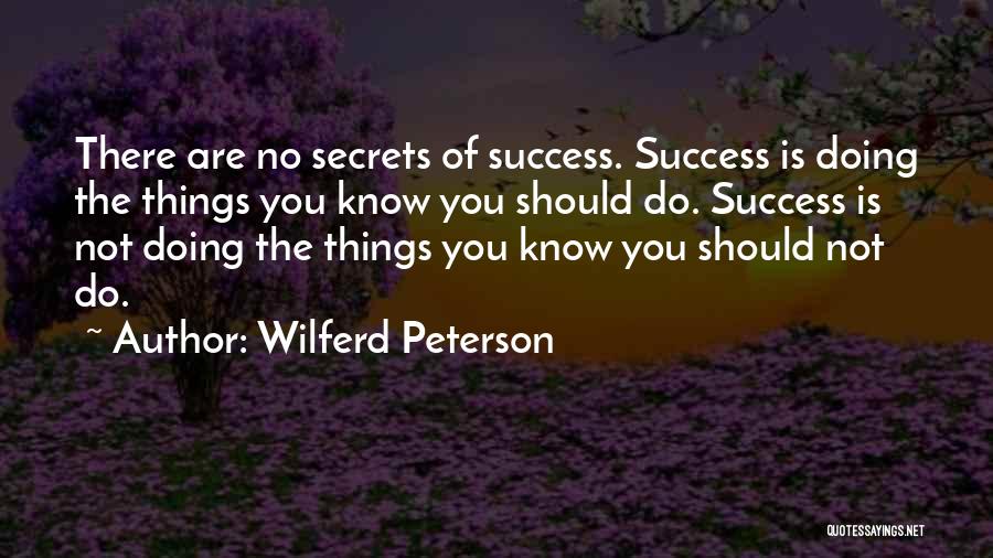 Secrets Of Success Quotes By Wilferd Peterson