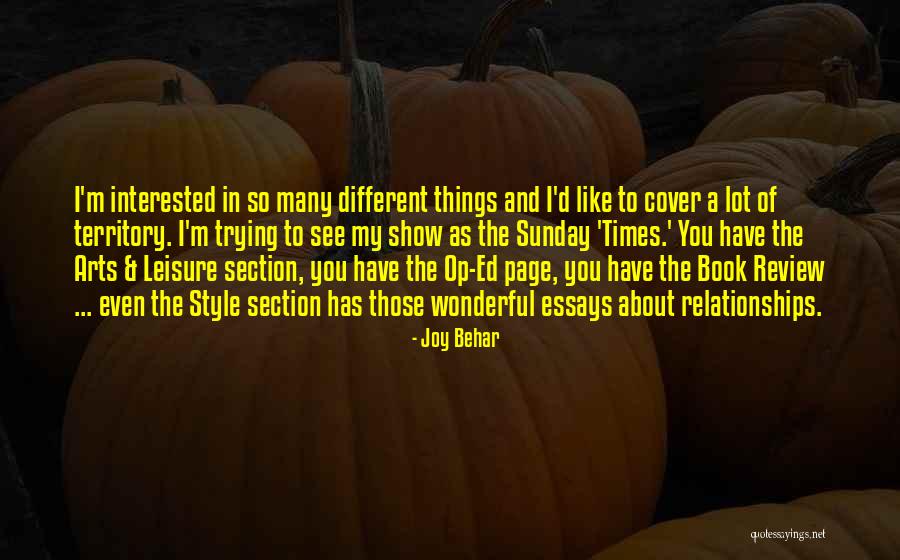 Section Quotes By Joy Behar