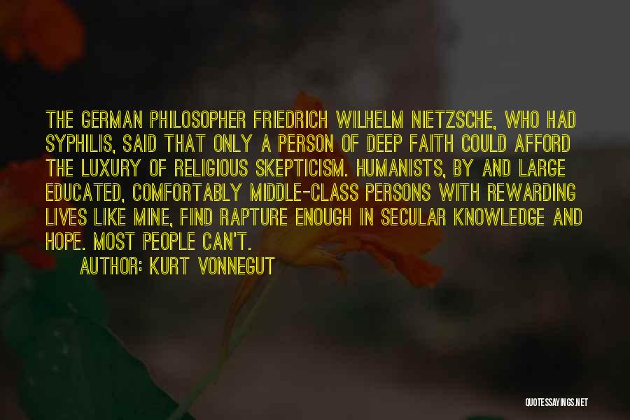 Secular Humanists Quotes By Kurt Vonnegut