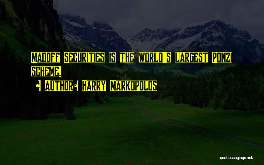 Securities Quotes By Harry Markopolos