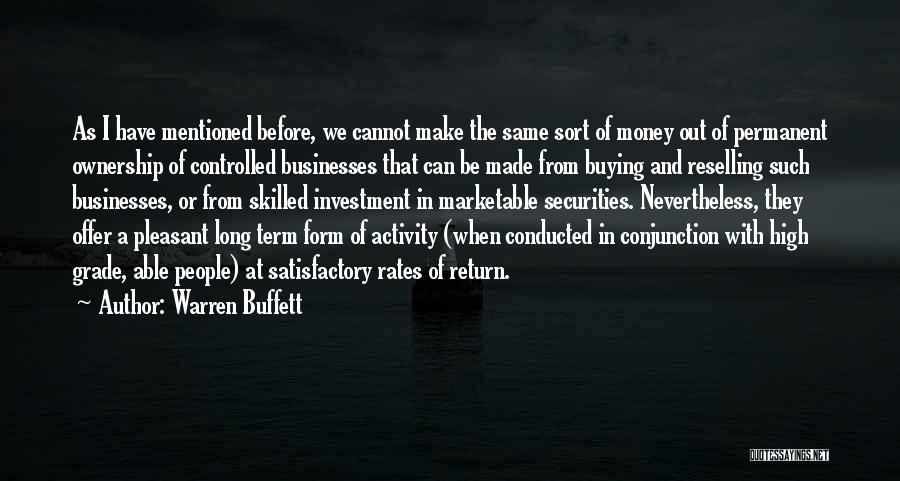 Securities Quotes By Warren Buffett