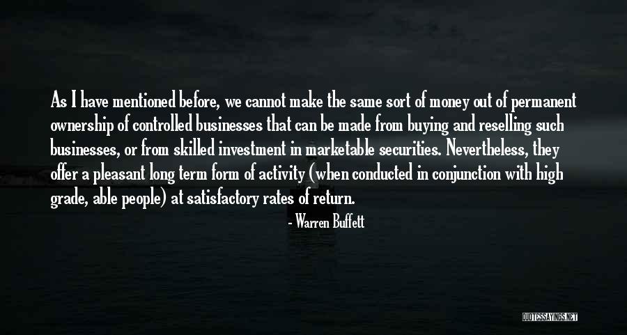 Securities Quotes By Warren Buffett