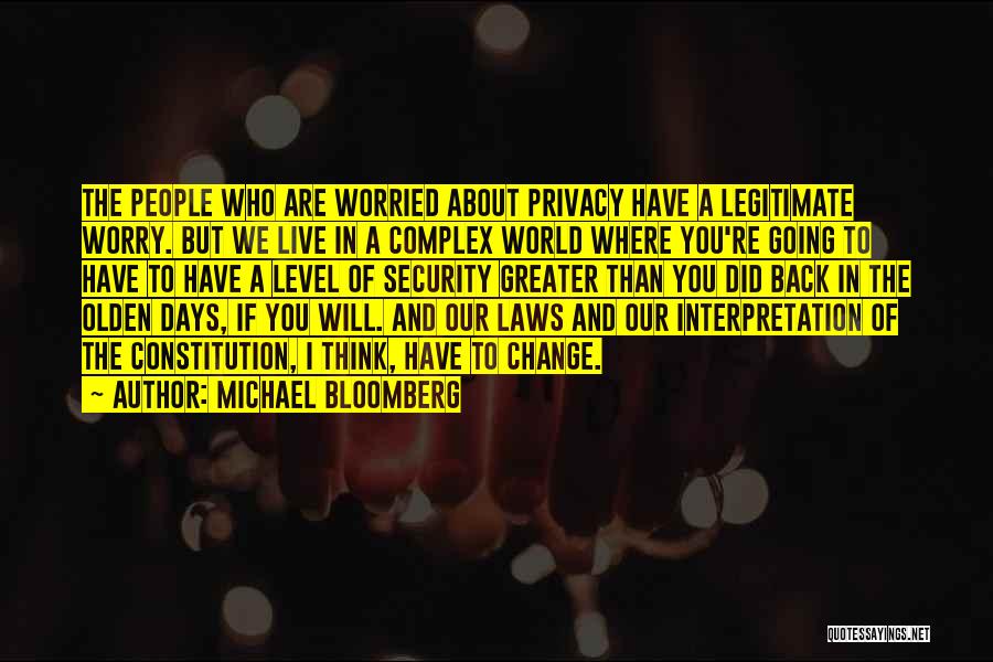 Security And Privacy Quotes By Michael Bloomberg