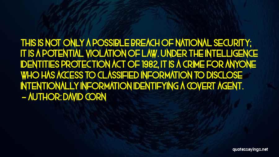 Security Breach Quotes By David Corn